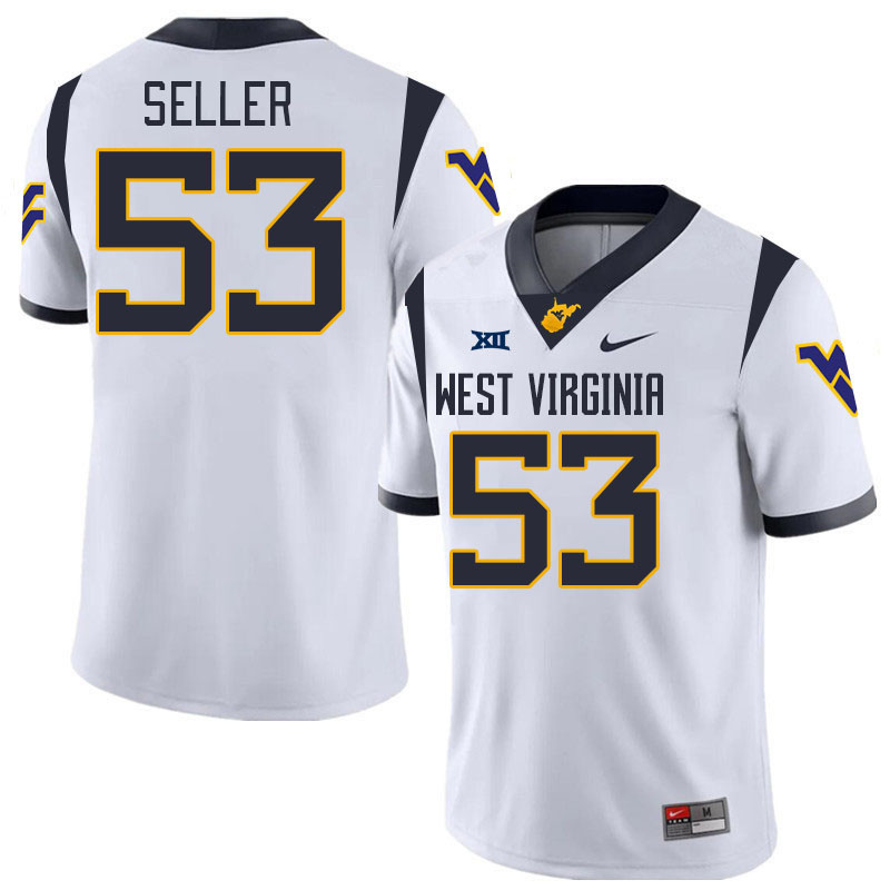 #53 Kaden Seller West Virginia Mountaineers College 2024 New Uniforms Football Jerseys Stitched Sale-White